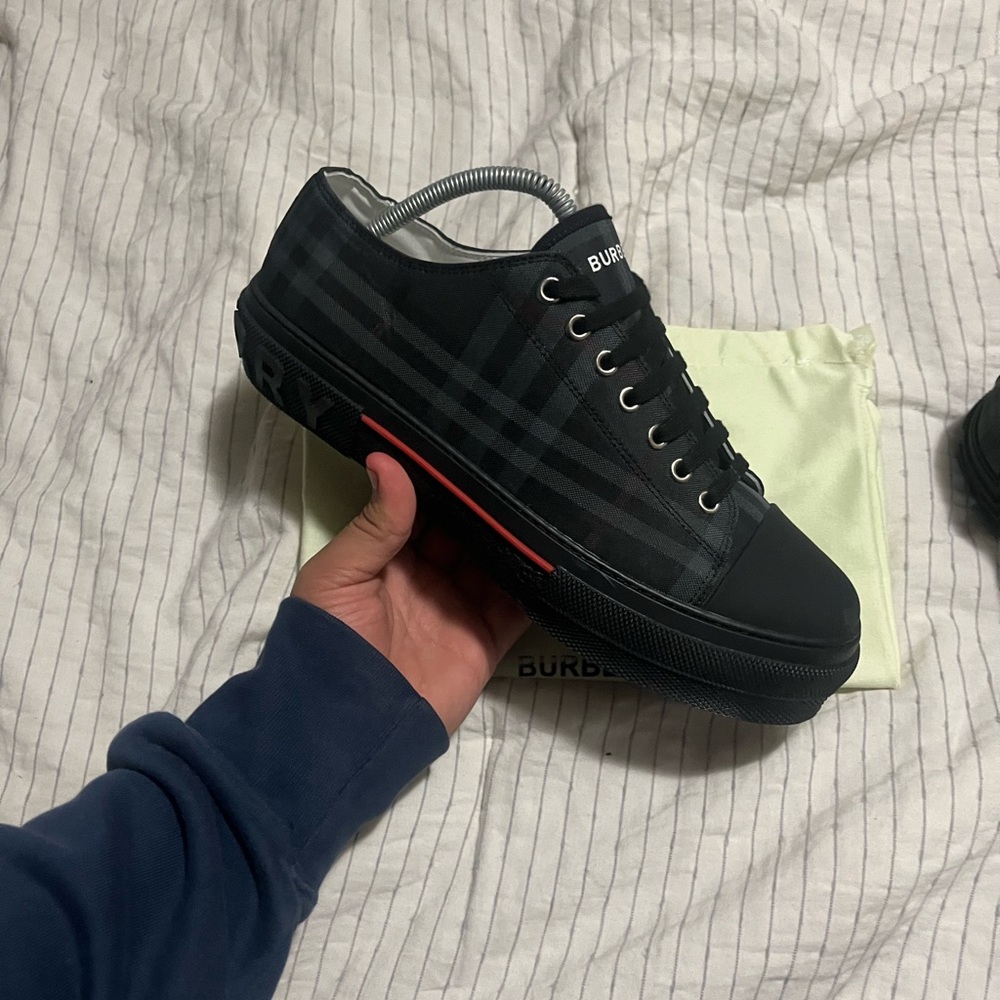 Burberry Black Checkered Men's Sneakers